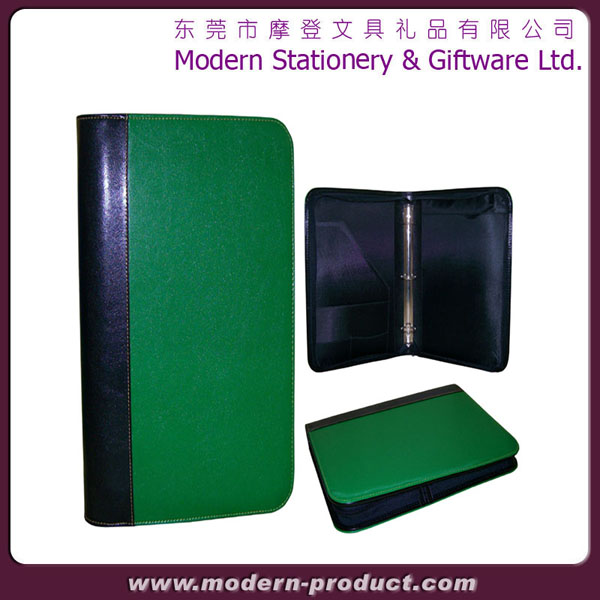 High grade A4 size leather portfolio with binder