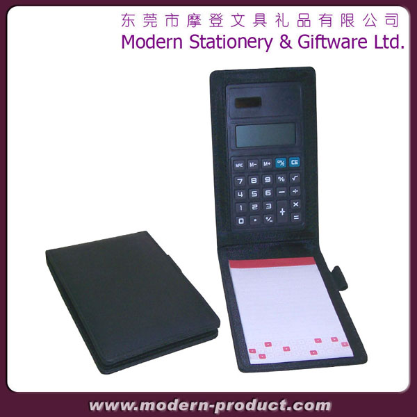 High quality small lether padfolio with calculator