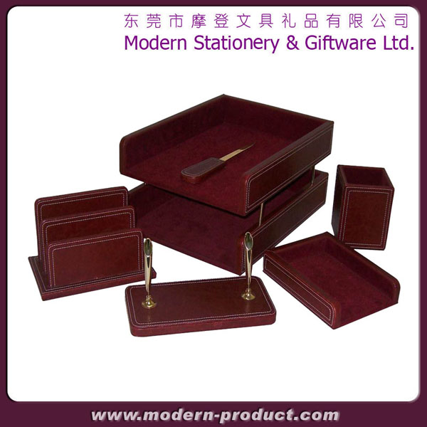 PU leather office desk set