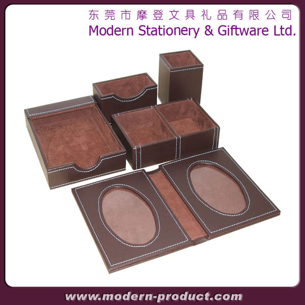 2013 popular high grade desk leather set