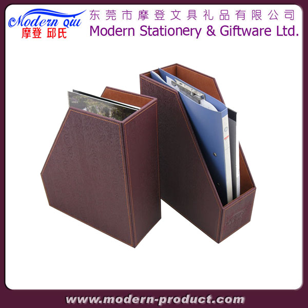 desktop organizer leather file holder for office appliance