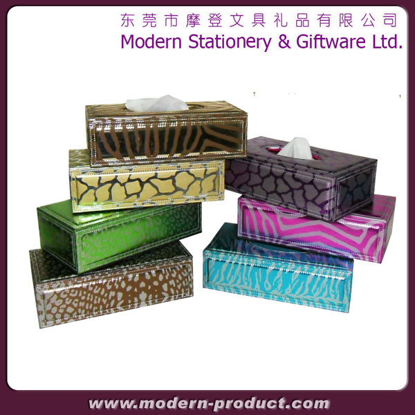 Animal print facial paper tissue box cover