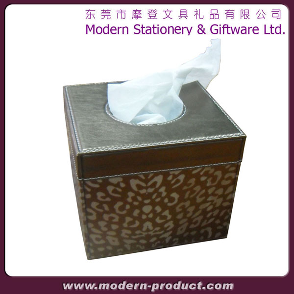 Fashionable leather made sofa tissue box