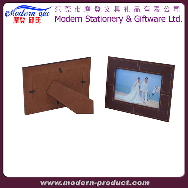 handmade leather photo frame